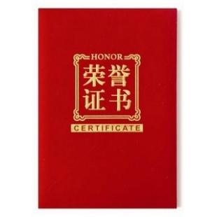 齐心荣誉证书 绒面 B5 C4571